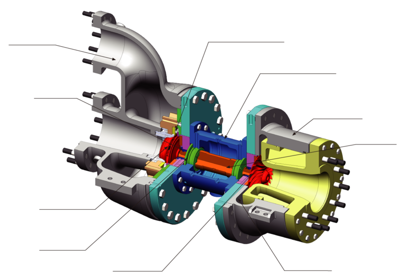 膨胀机 增压机(再压缩):单机组或高低温双机组  主要应用于:空分,气体